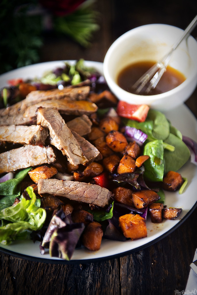 Grilled New York Strip and Sweet Potato Salad with Chili Lime Dressing {Girl Carnivore}