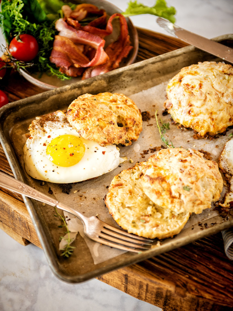 Herb Bacon and Cottage Cheese Biscuits {Girl Carnivore}