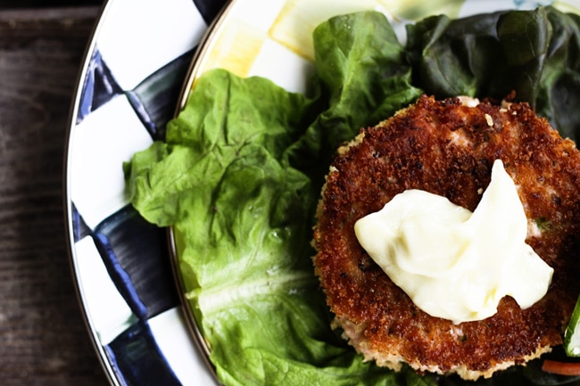 Salmon Burgers with Wasabi Mayo {Foodie with Family}