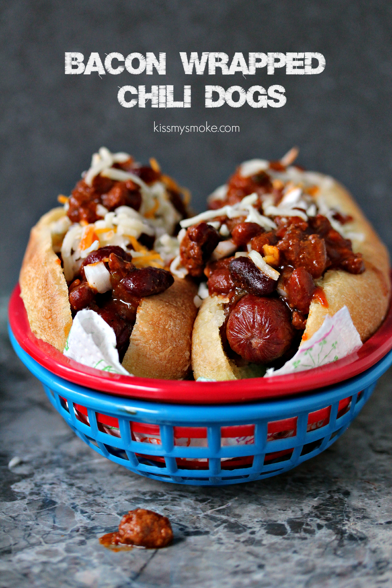 Bacon Wrapped Chili Dog {Kiss My Smoke}