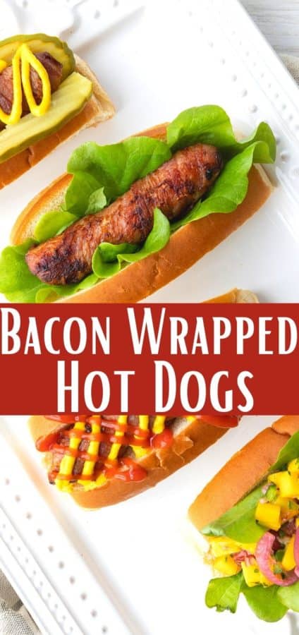 Bacon Wrapped Hot Dogs are chewy, crisp, bacon-wrapped, juicy hot dogs and are worth every second of the tiny bit of extra effort they take.