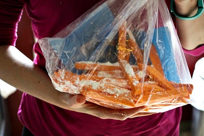 Guaranteed Crispy BAKED Sweet Potato Fries from foodiewithfamily.com