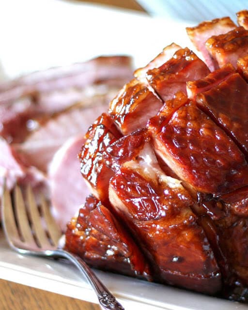 Balsamic and Dijon Glazed Ham {Barefeet in the Kitchen}