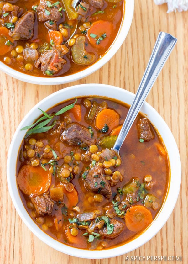 Beef and Lentil Stew {A Spicy Perspective}