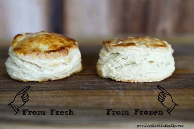 Can you tell which biscuit was frozen before it was baked? www.foodiewithfamily.com