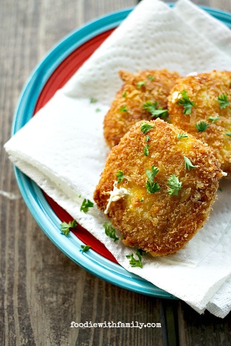 Crispy, Gooey, Fried Mozzarella Steaks {Foodie with Family}