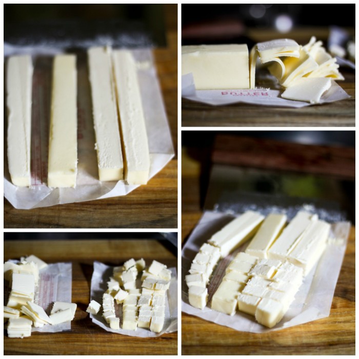 How to cut your butter for perfect, flaky, layered buttermilk biscuits. www.foodiewithfamily.com