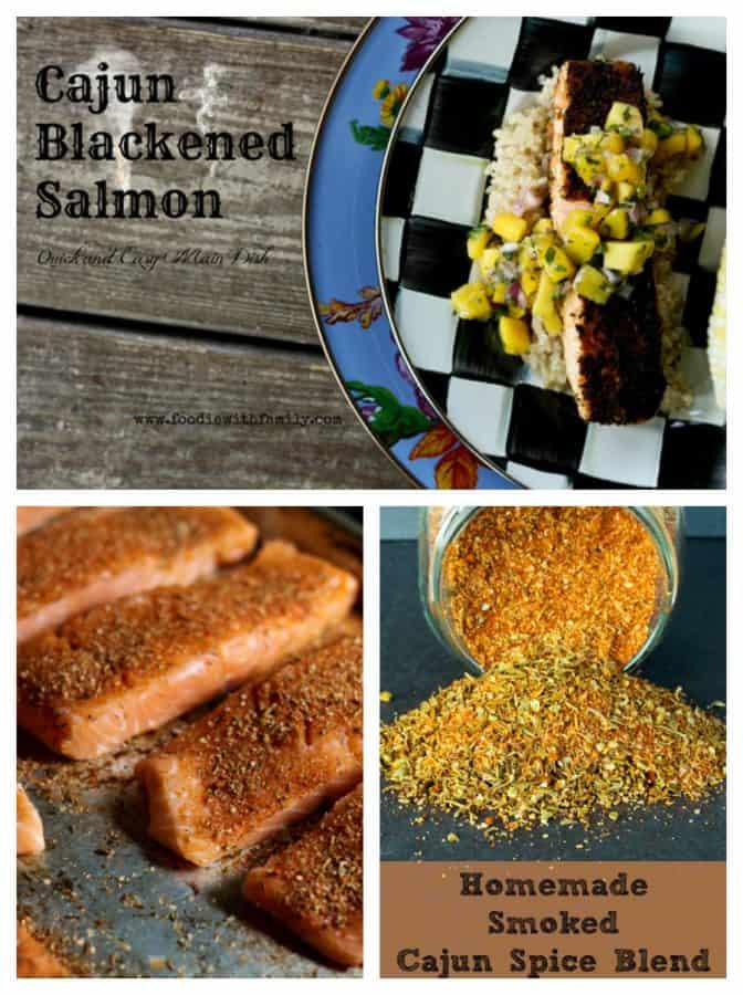 Easy Cajun Blackened Salmon from foodiewithfamily.com