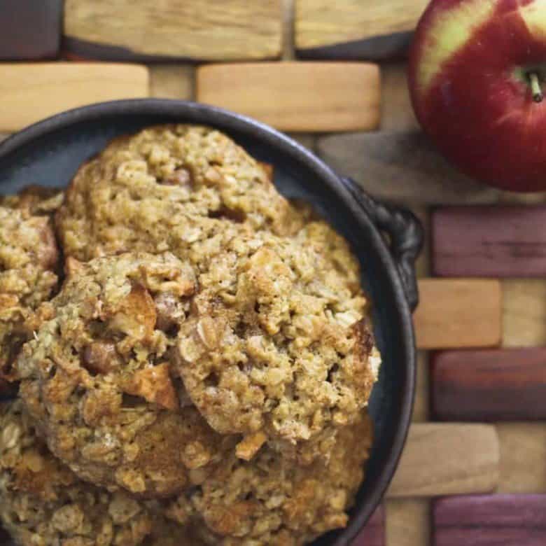 Caramel Apple Oatmeal Cookies from foodiewithfamily.com