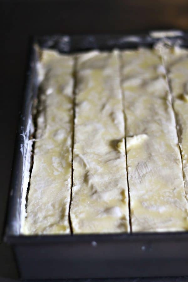 Make your Cardamom Pistachio Baklava easier to slice before baking by refrigerating for 30 minutes or more from foodiewithfamily.com