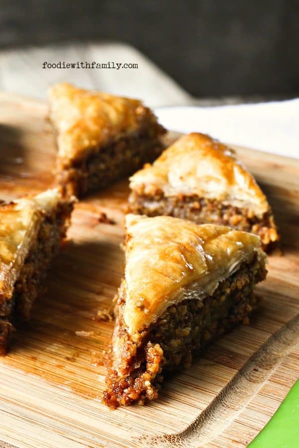 Cardamom Pistachio Baklava from foodiewithfamily.com