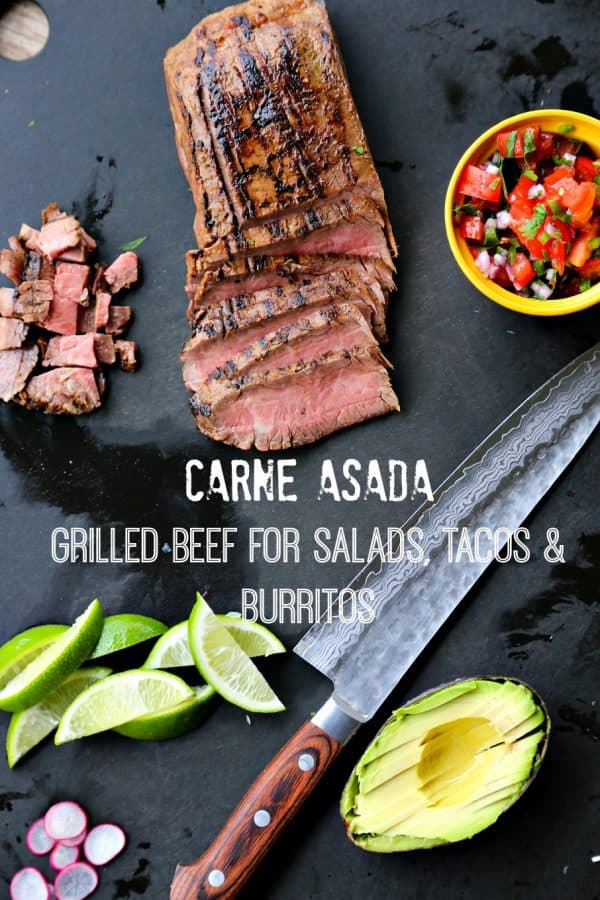 Carne Asada {Grilled Beef for Salads, Tacos, and Burritos}