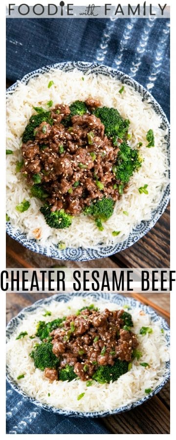 Cheater Sesame Beef is everything you love about takeout Chinese sesame beef -garlicky sauce with crispy beef-but is made in your own kitchen with no deep frying. Bonus: It's better for you and faster than Chinese takeout!