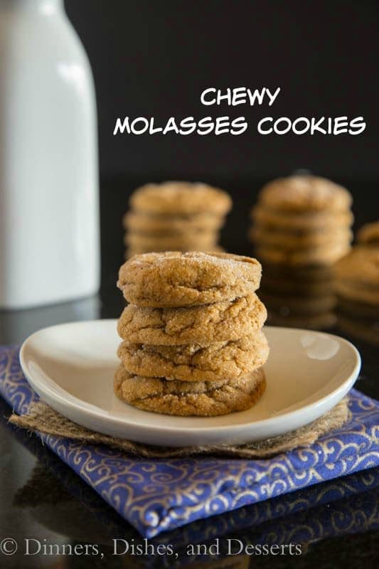 Chewy Molasses Cookies {Dinners, Dishes, and Desserts}