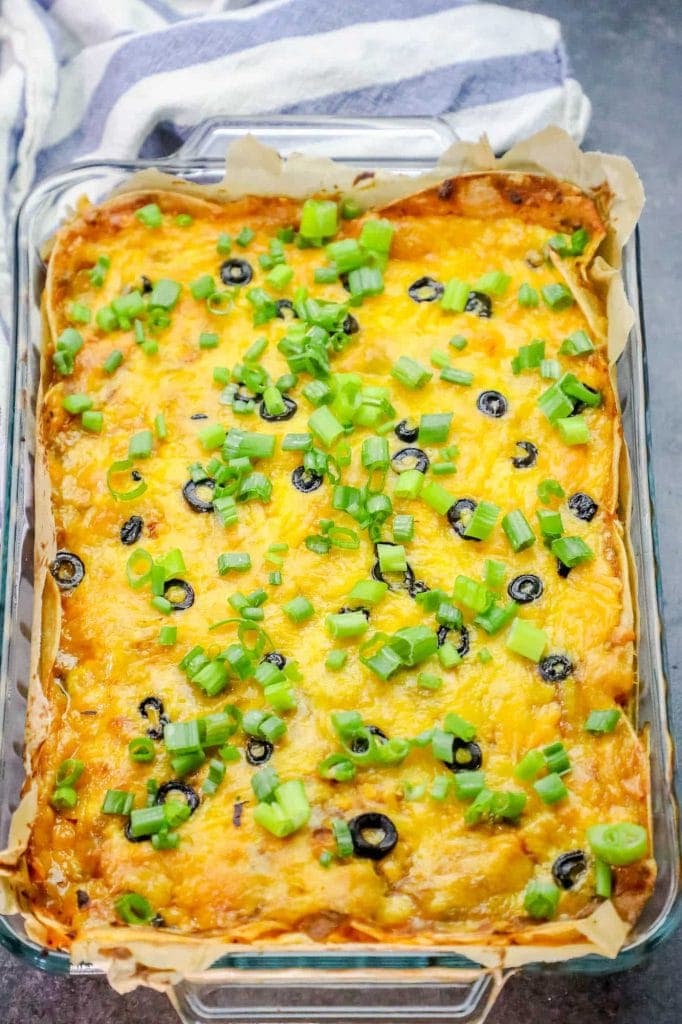 Chicken Enchilada Pie Bake {Sweet C's}