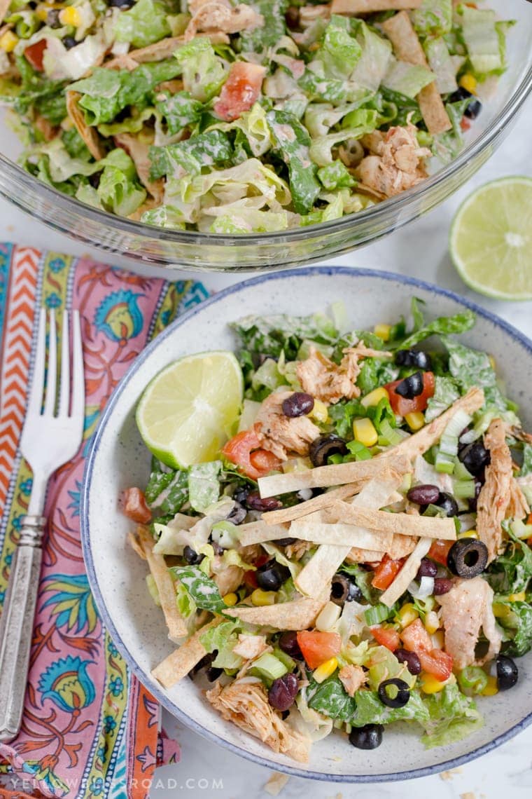 Chicken Taco Salad {Yellow Bliss Road}