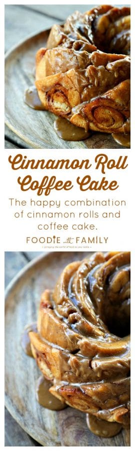 Cinnamon Roll Coffee Cake: The happy combination of cinnamon rolls and coffee cake!