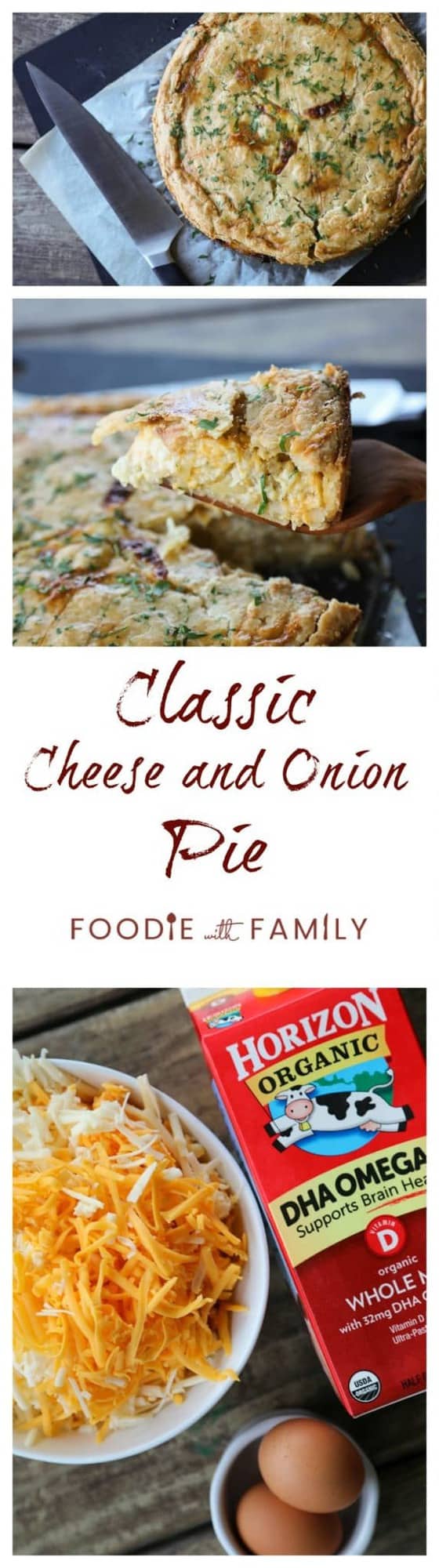 This classic Cheese and Onion Pie is 100% comfort food and 100% easy. A slice of Cheese and Onion Pie with salad is perfection!