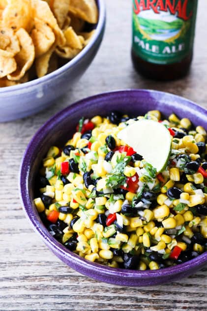 Corn and Black Bean Salsa {Foodie with Family}