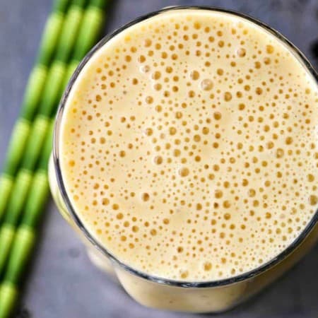 Naturally Sweetened Creamsicle Smoothies; no sugar added and still sweet as can be. This great post-workout snack is packed with protein.