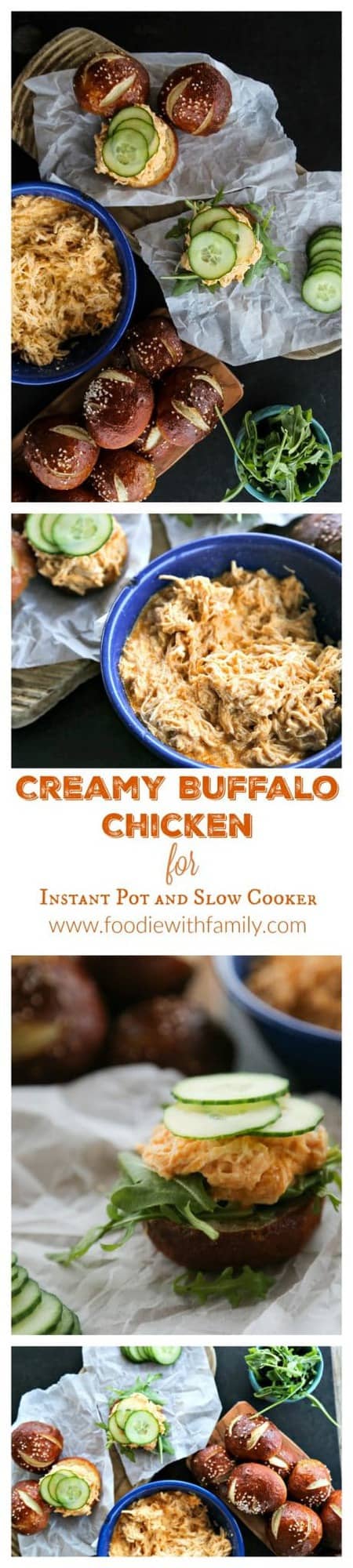 Three ingredients are all it takes to make the most incredibly flavourful Creamy Buffalo Chicken for Instant Pot or Slow Cooker.