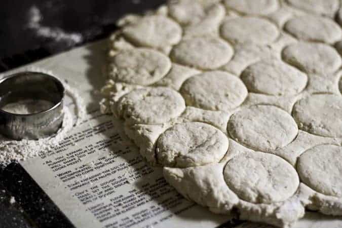 Buttermilk Biscuits ready to be baked or frozen at www.foodiewithfamily.com