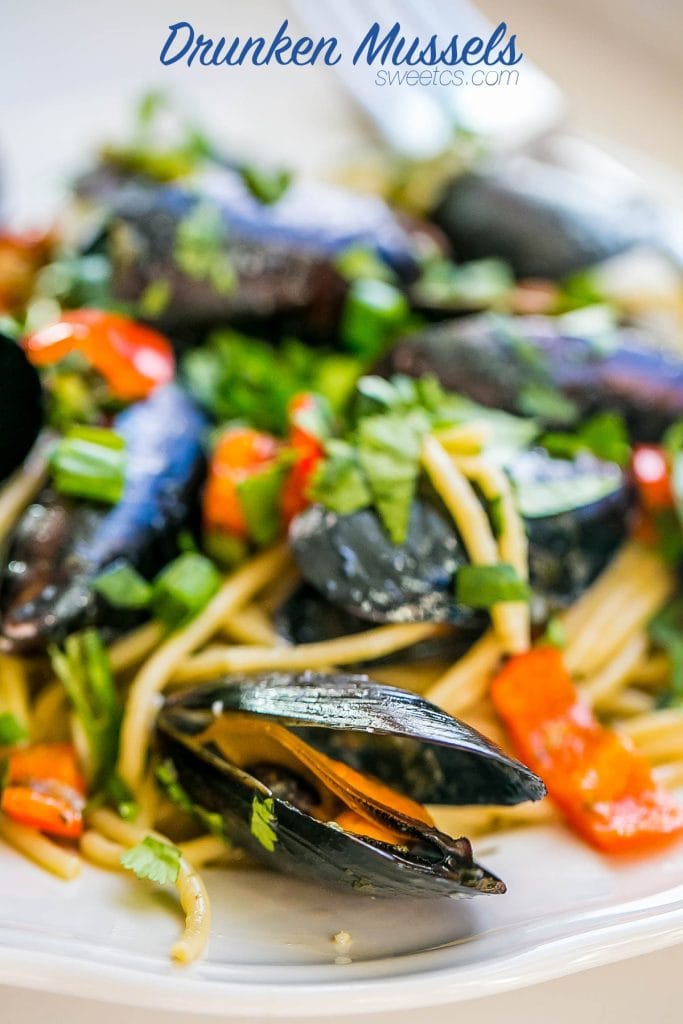 Drunken Mussels {Sweet C's}