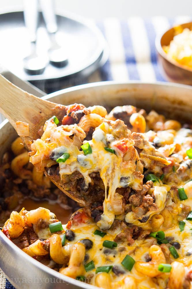 Chili Pasta Skillet {I Wash...You Dry}