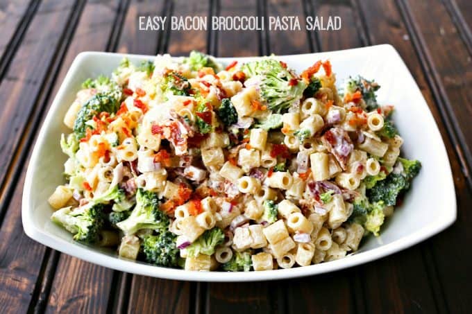 Easy Bacon Broccoli Salad with cheddar