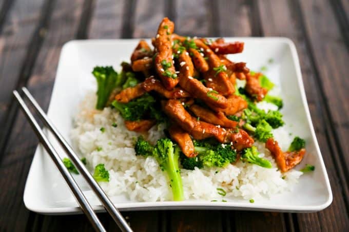 Easy Garlic and Ginger Sticky Glazed Pork Stir Fry