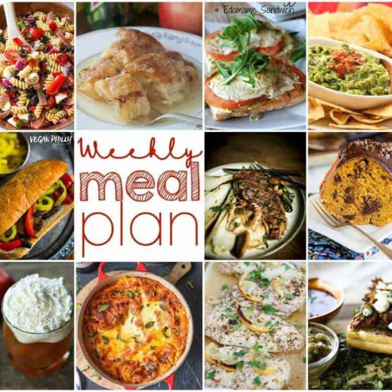 Easy Meal Plan Week 119- 10 great bloggers bringing you a week's worth of main dishes, side dishes, desserts, and beverages!