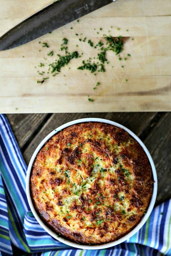 Easy Rice and Cheese Souffle is a delicious, comforting, quick, and frugal dinner when accompanied by a green salad!