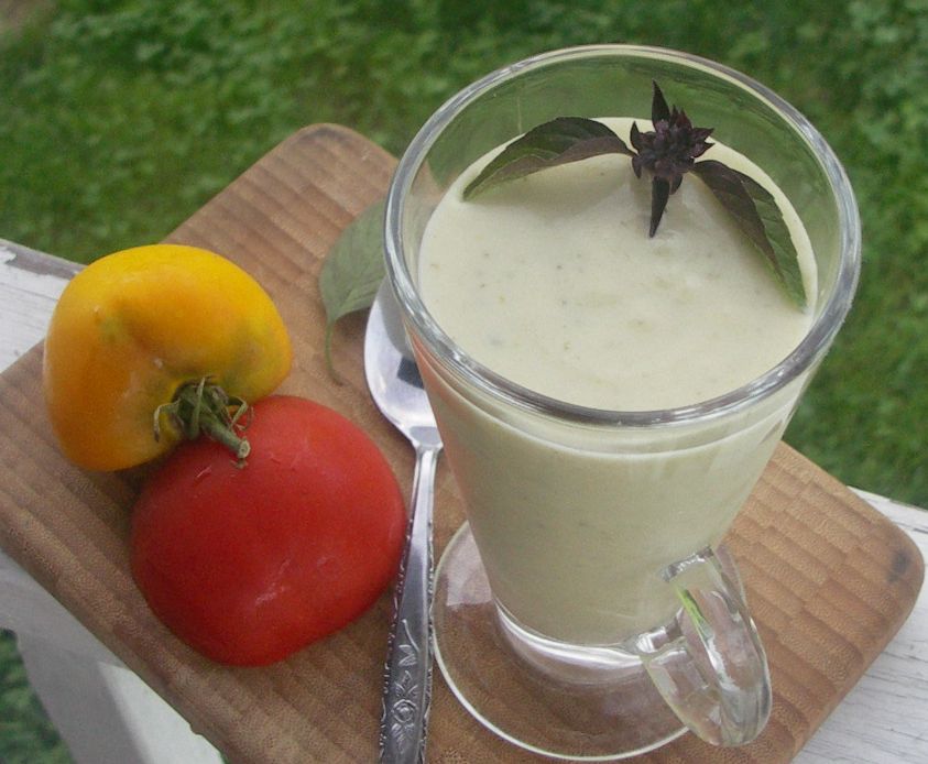 Cold Creamy Zucchini Soup or Faux Vicchysoisse