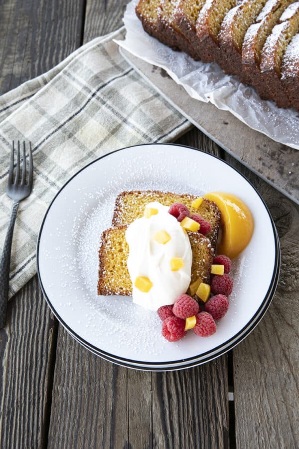 French Yogurt Cake is the world's easiest cake, but that doesn't make it any less impressive, and this Brown Sugar Peach Yogurt Cake is simple to make and simply divine! It's surprisingly sophisticated for a cake made with such humble ingredients.