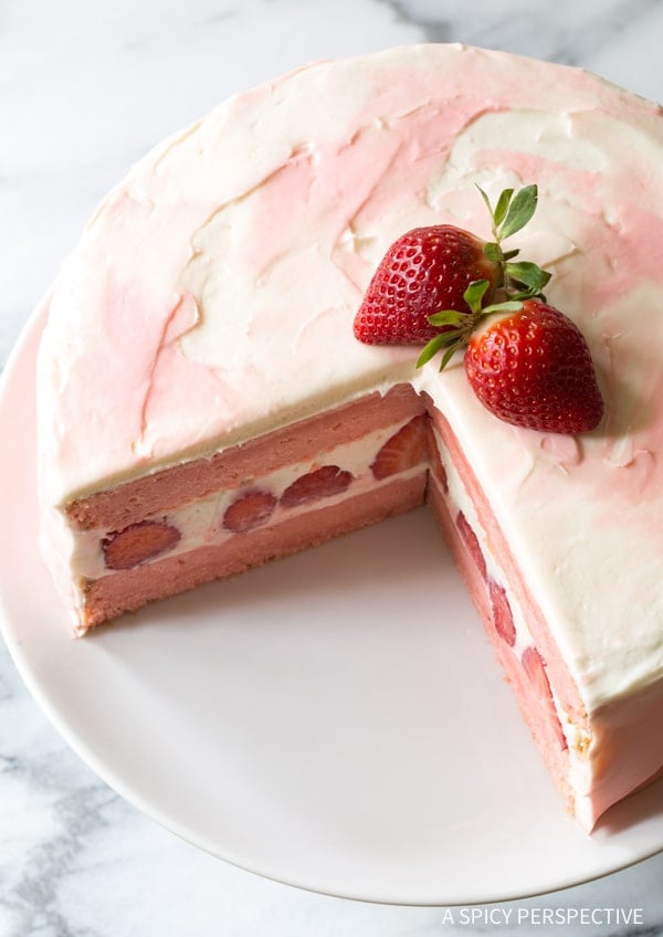 Fresh Strawberry Lemonade Cake {A Spicy Perspective}