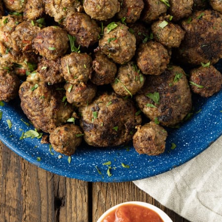 These easy gluten free meatballs are so succulent and savoury with a texture so perfect, you’ll judge all other meatballs by them! Whether you serve them with spaghetti sauce, turn them into Swedish meatballs, tuck them in the best meatball subs, or serve them on toothpicks as an appetizer, you’ll never miss the gluten!