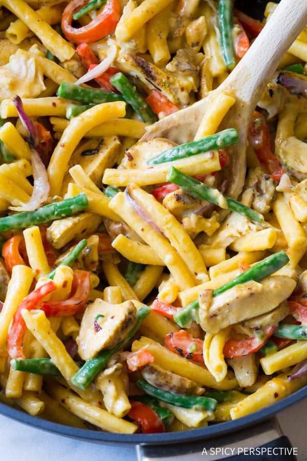 Grilled Chicken Rasta Pasta {A Spicy Perspective}