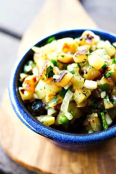 Grilled Pineapple Relish goes with pork, fish, chicken, and beef! foodiewithfamily.com