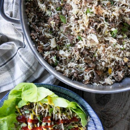 Ground Beef Fried Rice a.k.a. Cheeseburger Fried Rice