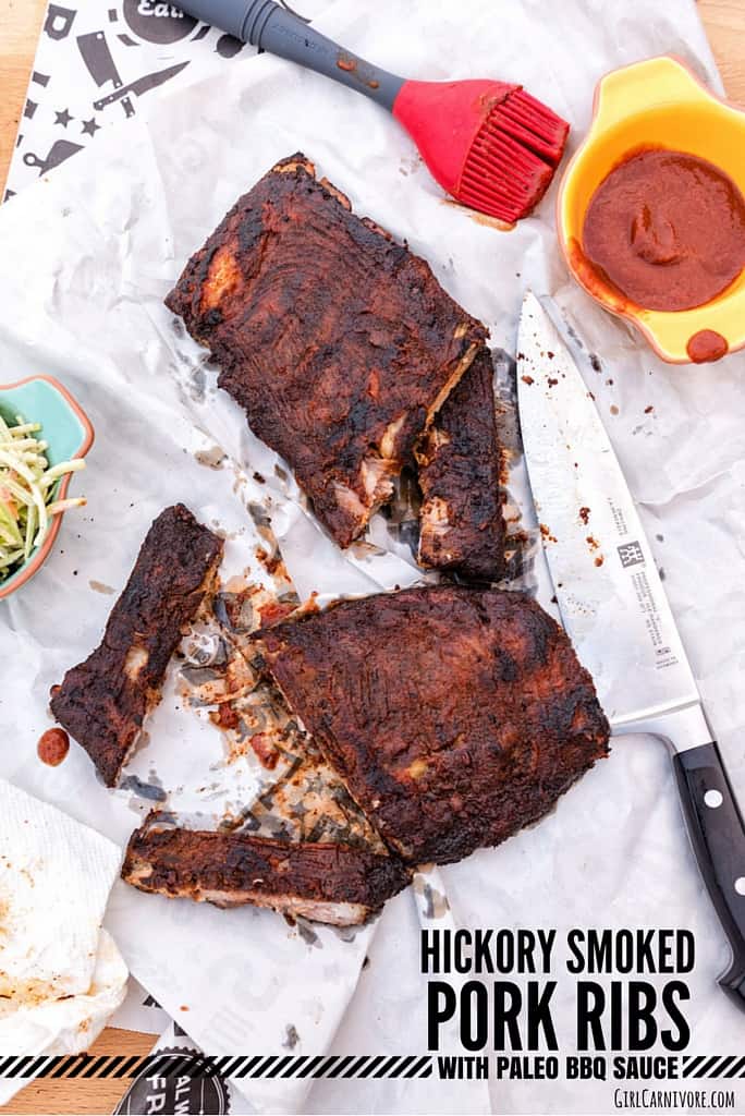 Hickory Smoked Pork Ribs {Girl Carnivore}