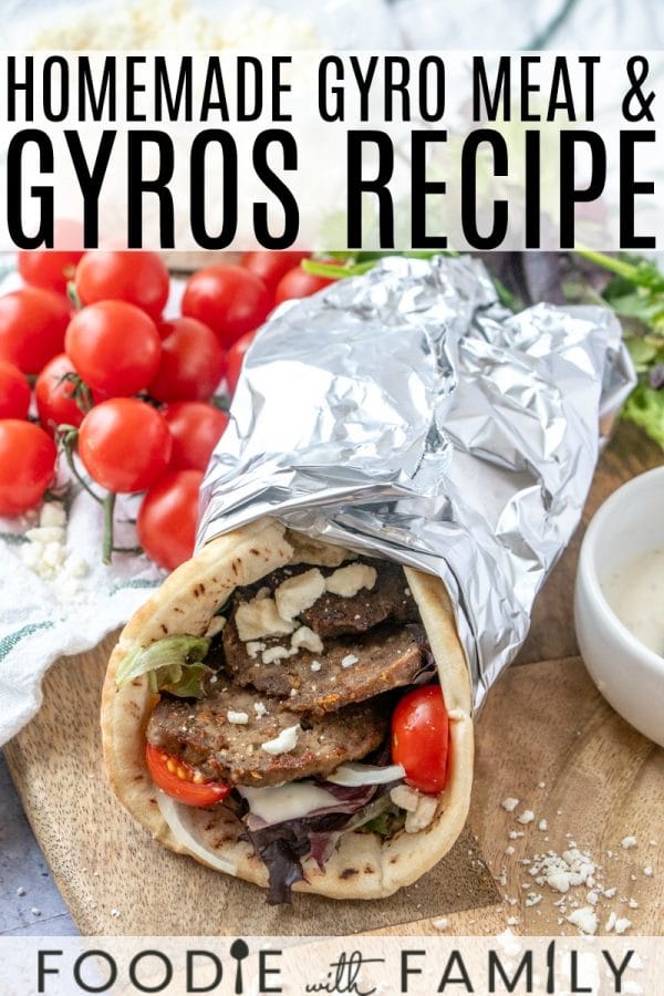 Make restaurant worthy homemade gyro meat and gyros -flat breads filled to bursting with garlicky, herbed, crisped strips of Greek/Lebanese meatloaf.