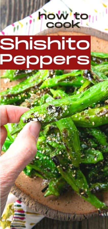 This quick and easy method will teach you how to cook shishito peppers perfectly and easily. With this shishito peppers recipe under your belt, these savoury, deliciously addictive blistered shishito peppers will become a favourite side dish or snack with beer and cocktails!