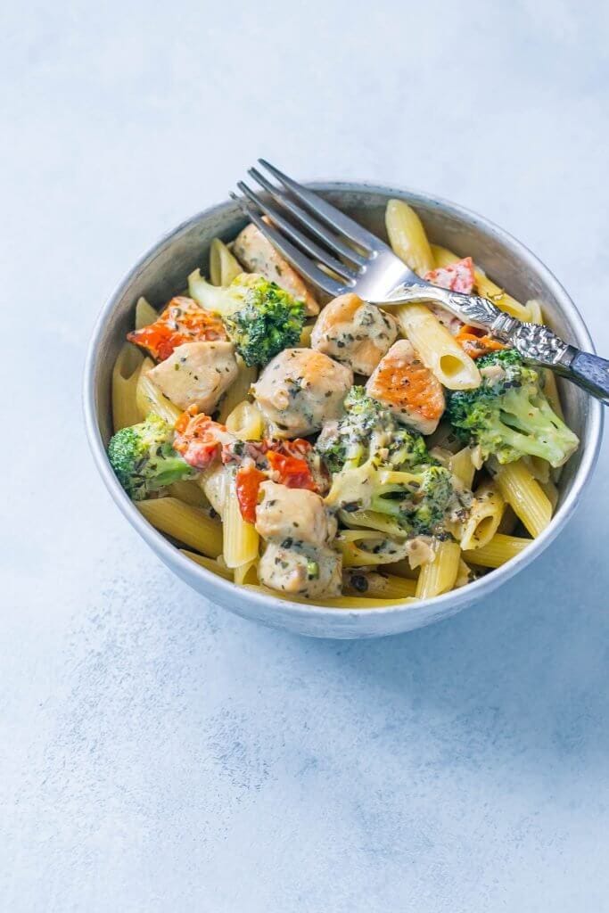 Creamy Chicken and Broccoli Alfredo {Sweet C's}