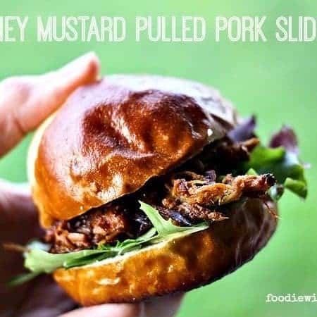 Honey Mustard Pulled Pork Sliders. Now that's a sandwich! foodiewithfamily.com