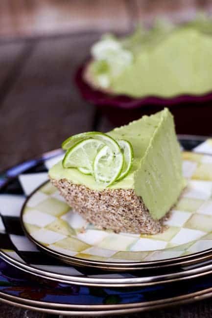 Joy's Secret Ingredient Lemon Lime Avocado No Sugar Icebox Pie | www.foodiewithfamily.com