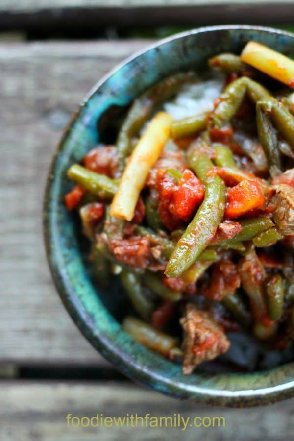 Foodie with Family's Lebanese Beef and Beans. Slow cooked,fragrant stew with luscious spices!