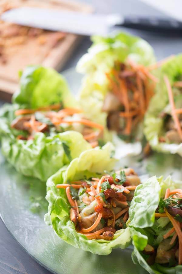 Easy Chicken Lettuce Wraps {Lemons for Lulu}