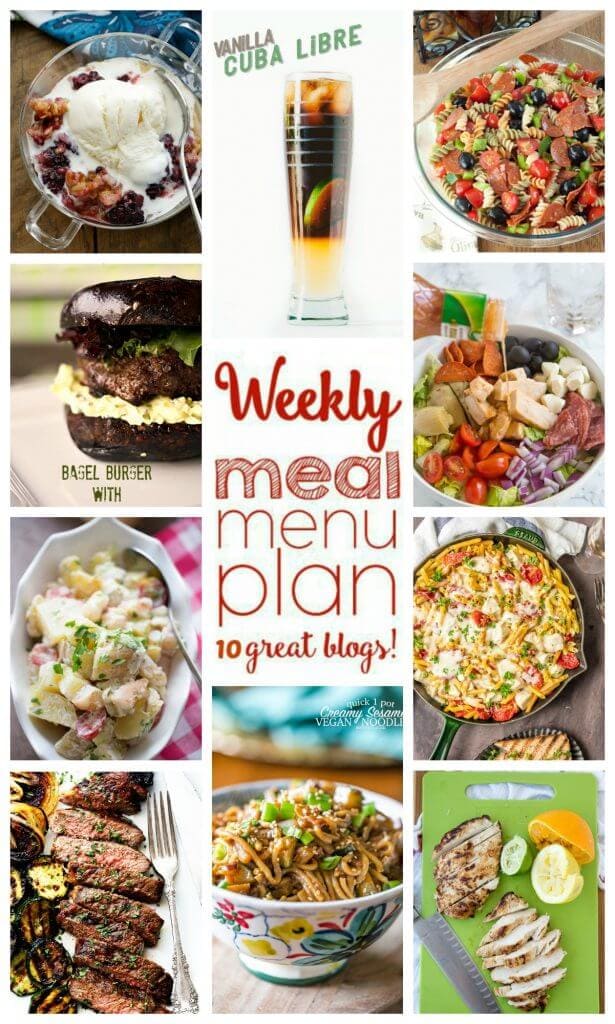 Weekly Meal Plan Week 49 - 10 great bloggers bringing you a full week of recipes including dinner, sides dishes, and desserts!