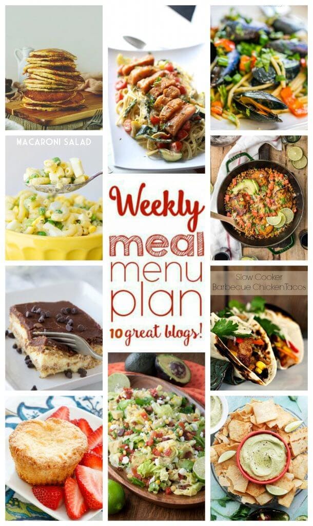 Weekly Meal Plan Week 46 - 10 great bloggers bringing you a full week of recipes including dinner, sides dishes, and desserts!