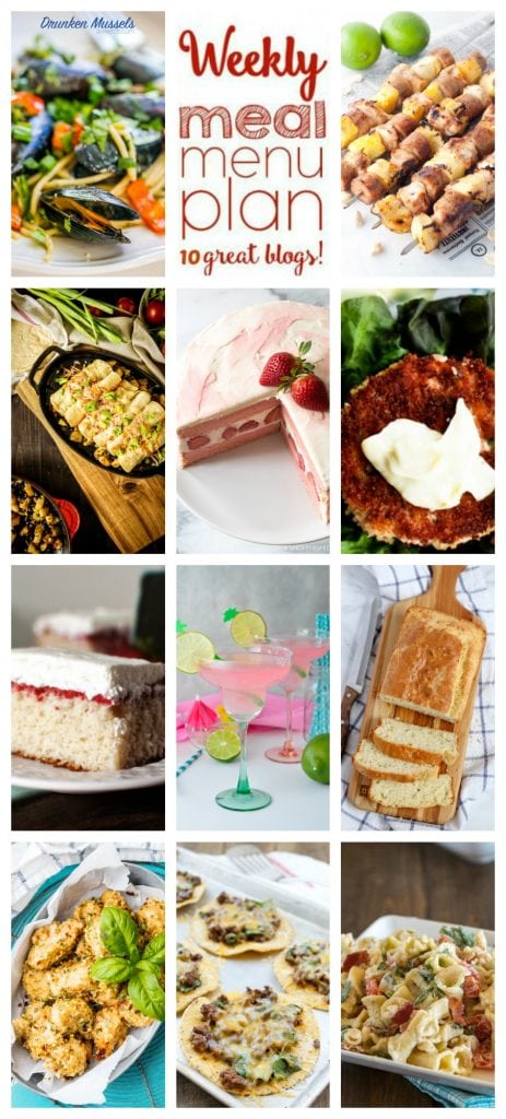 Easy Meal Plan Week 110– 10 great bloggers bringing you a full week of recipes including dinner, sides dishes, and desserts!